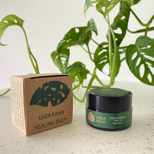 Kawakawa Healing Balm is a multipurpose skin balm - using 100% unrefined natural ingredients