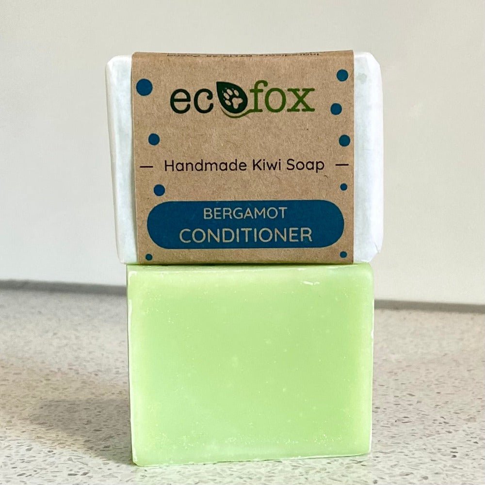 New Zealand Natural Handmade Conditioner Bar Enriched with Bergamot Essential Oil for Silky, Smooth Hair Care.