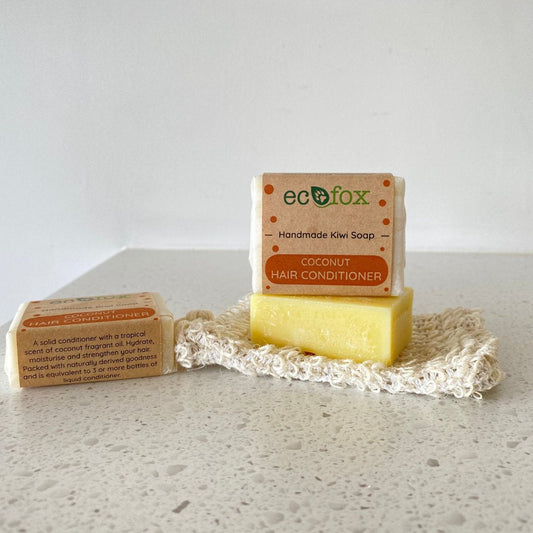 Eco Fox handmade natural conditioner bar with Coconut essential oil. 