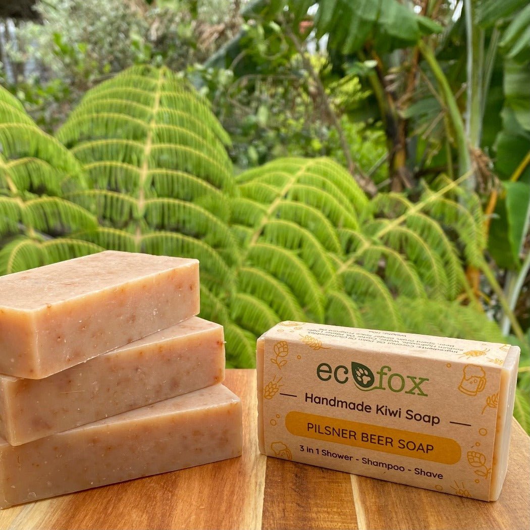 Natural handmade Pilsner beer soap bar