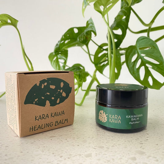 Kawakawa Healing Balm is a multipurpose skin balm - using 100% unrefined natural ingredients