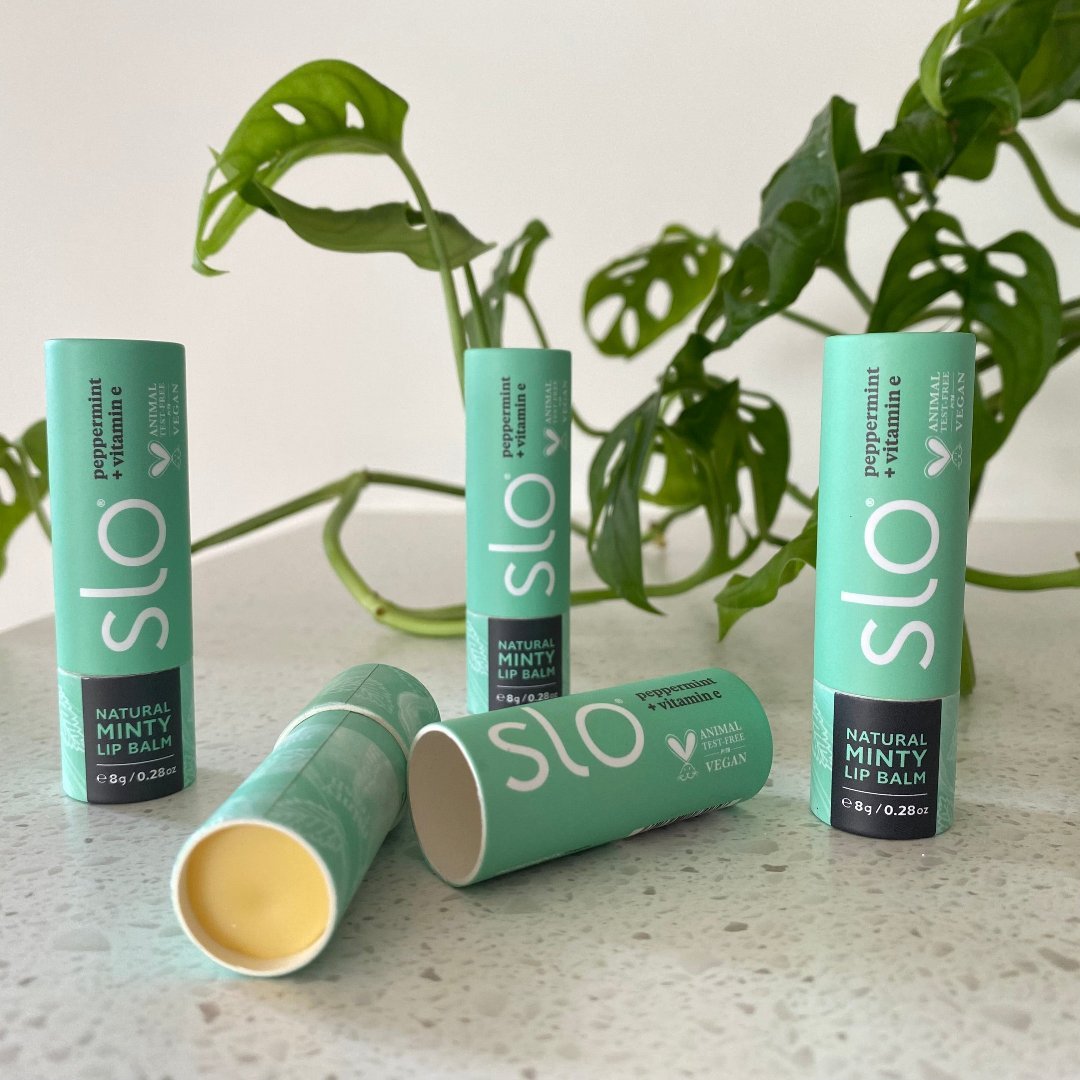 Natural Lip Balm - Peppermint + Vitamin E - a natural plant-based formulation using certified organic ingredients