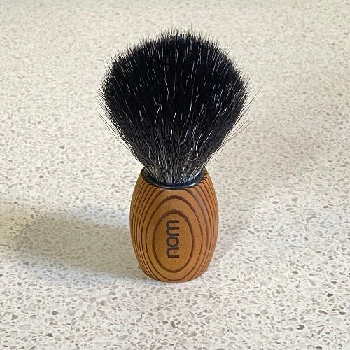 Premium mens shaving brush with Black Fibre. Purely vegan quality specially for wet shaving.