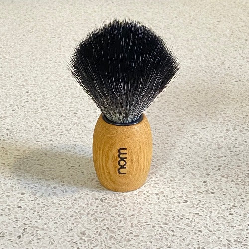 Premium mens shaving brush with Black Fibre. Purely vegan quality specially for wet shaving.